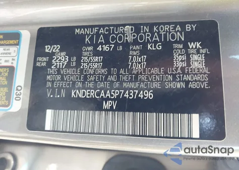 2023 Kia Seltos Ex from USA, damaged, VIN KNDERCAA5P7437496